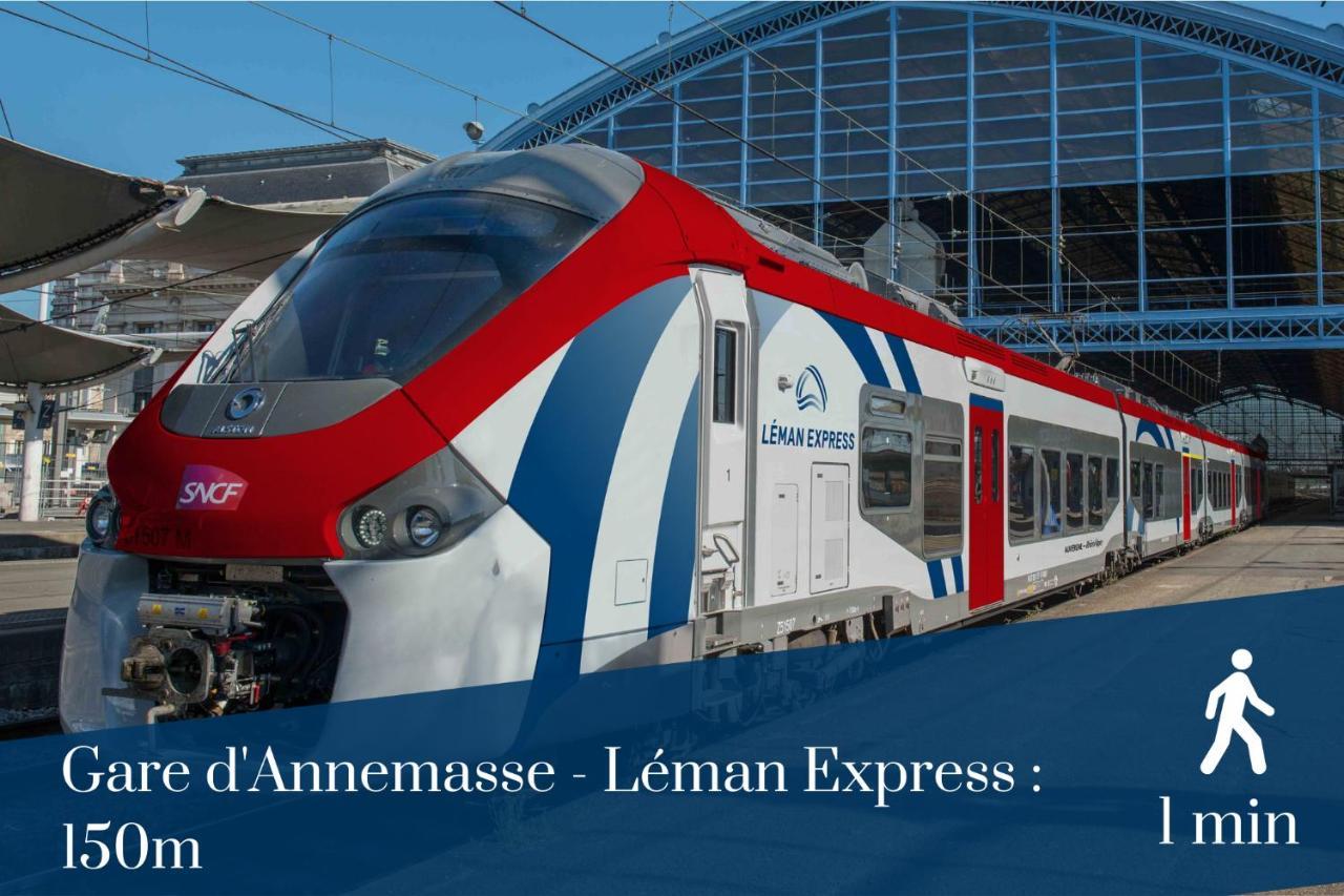 Homey Lotus Centre / Proche Gare Avec Acces A Geneve Annemasse Exterior foto